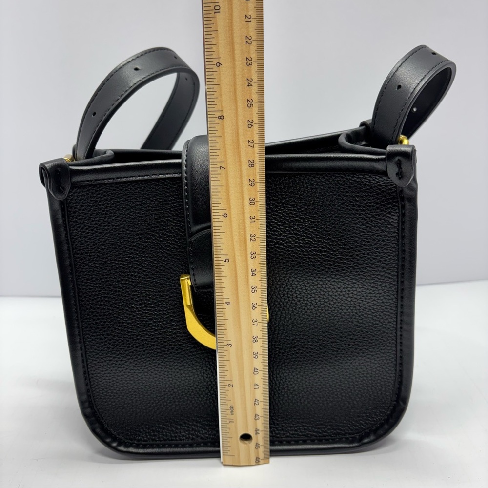 ✨Antik Kraft Black Crossbody Bag Gold Buckle Accent - Picture 12 of 14
